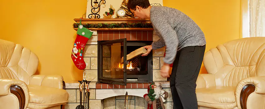 Rusted Metal Fireplace Restoration in West Columbia, South Carolina